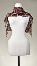 Seidenschal | Damenschal "Strawberries Blossoms & Dots"