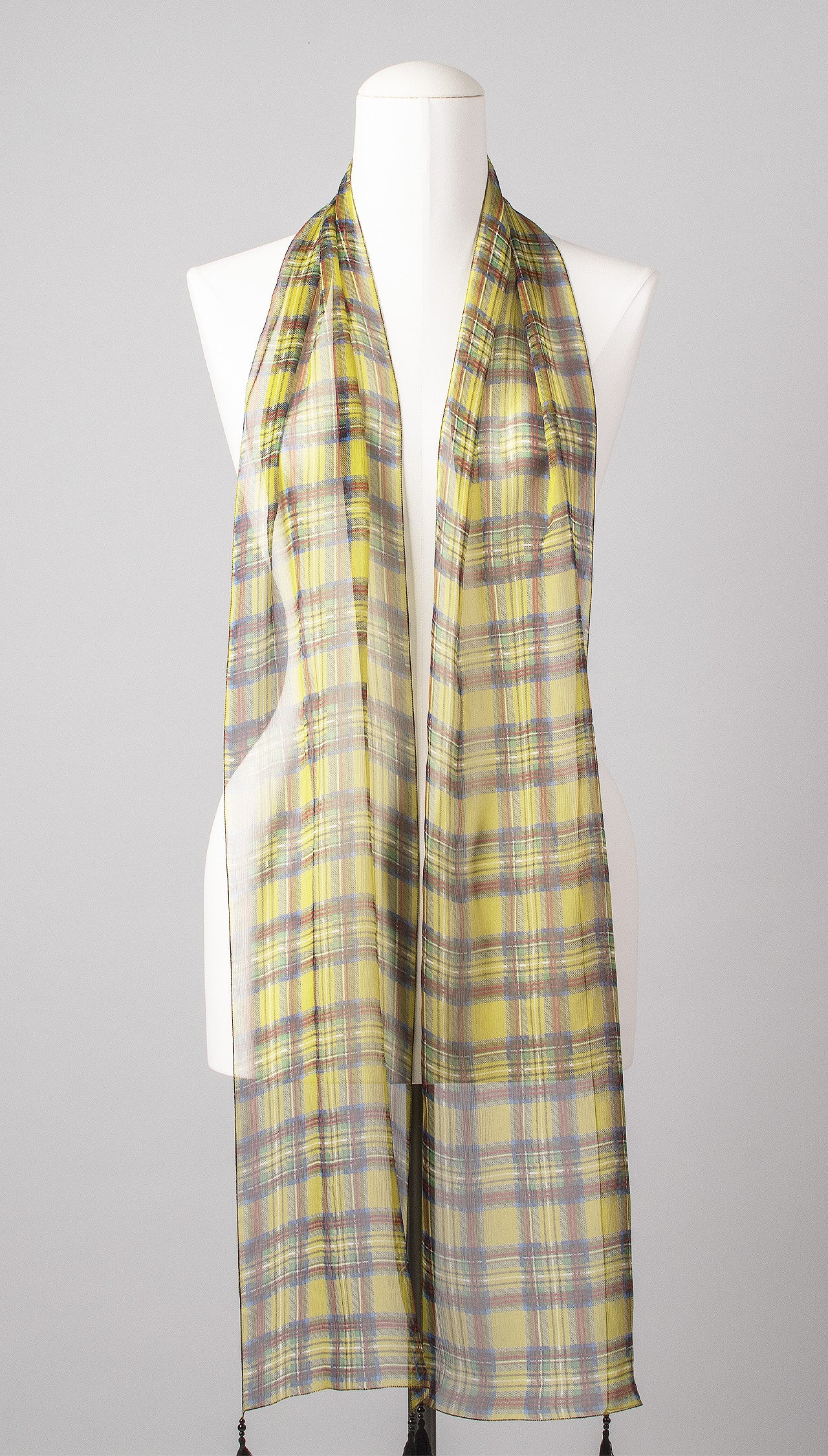 Seidenschal | Damenschal "Tartan 'n Tassels"