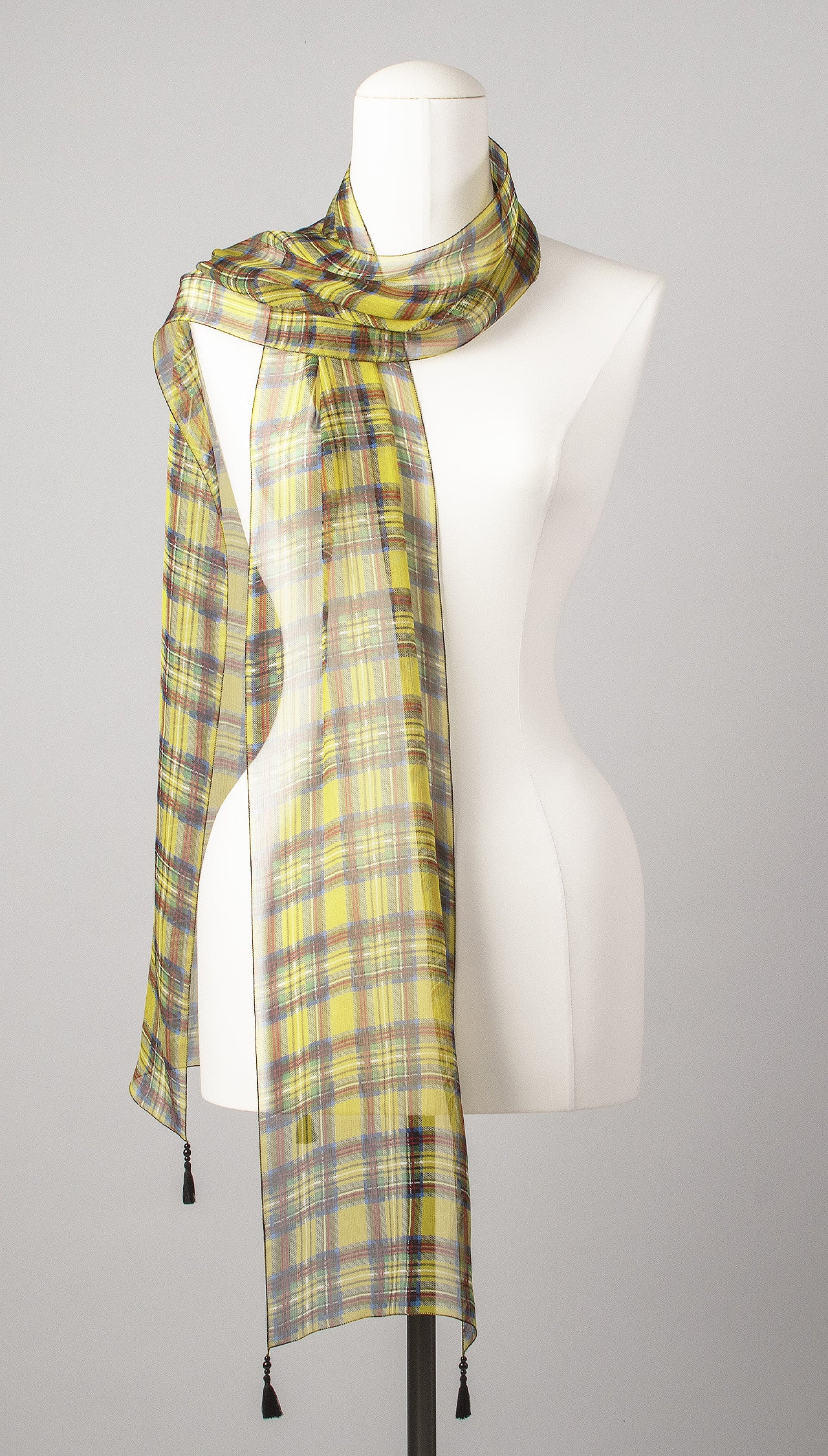 Seidenschal | Damenschal "Tartan 'n Tassels"