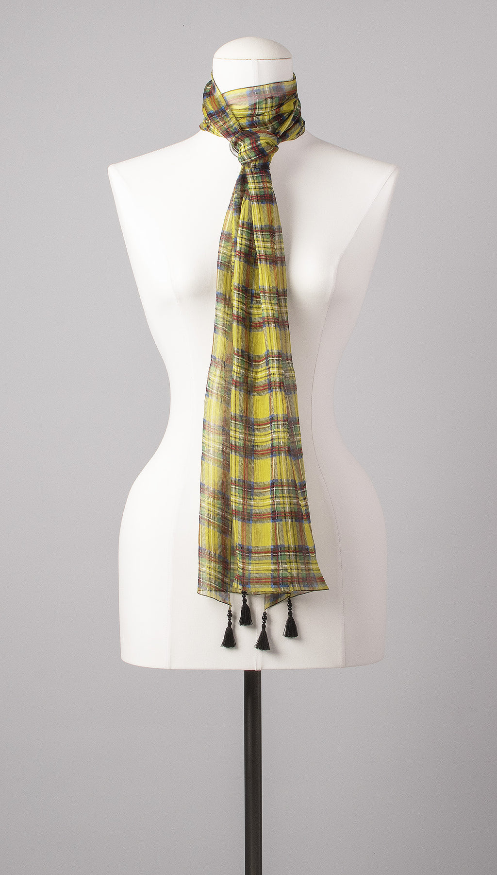 Seidenschal | Damenschal "Tartan 'n Tassels"