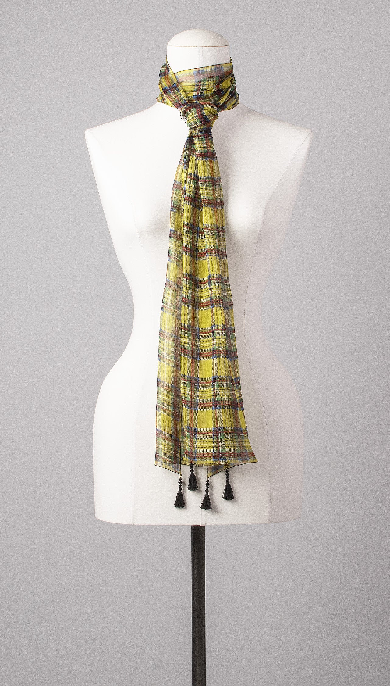 Seidenschal | Damenschal "Tartan 'n Tassels"