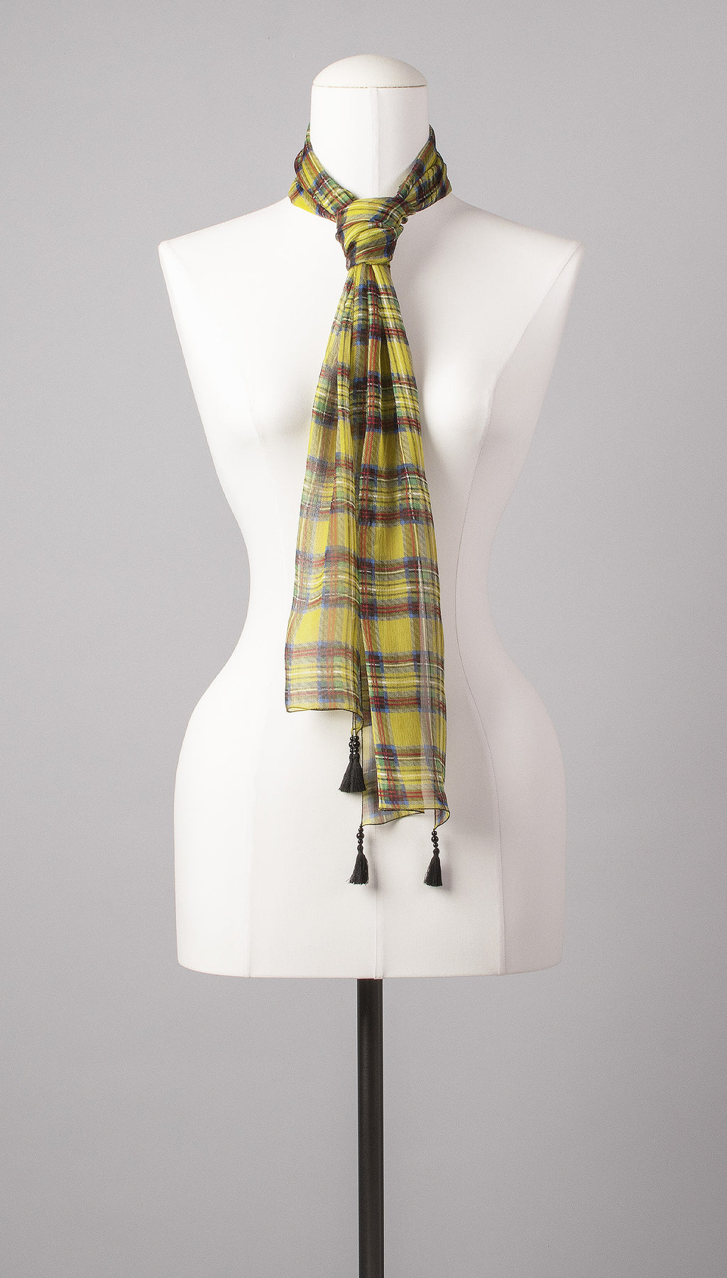 Seidenschal | Damenschal "Tartan 'n Tassels"