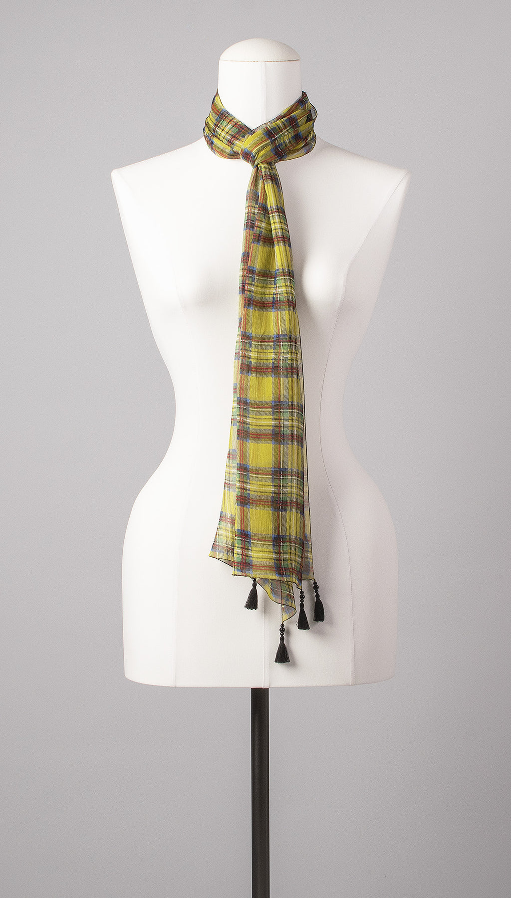 Seidenschal | Damenschal "Tartan 'n Tassels"