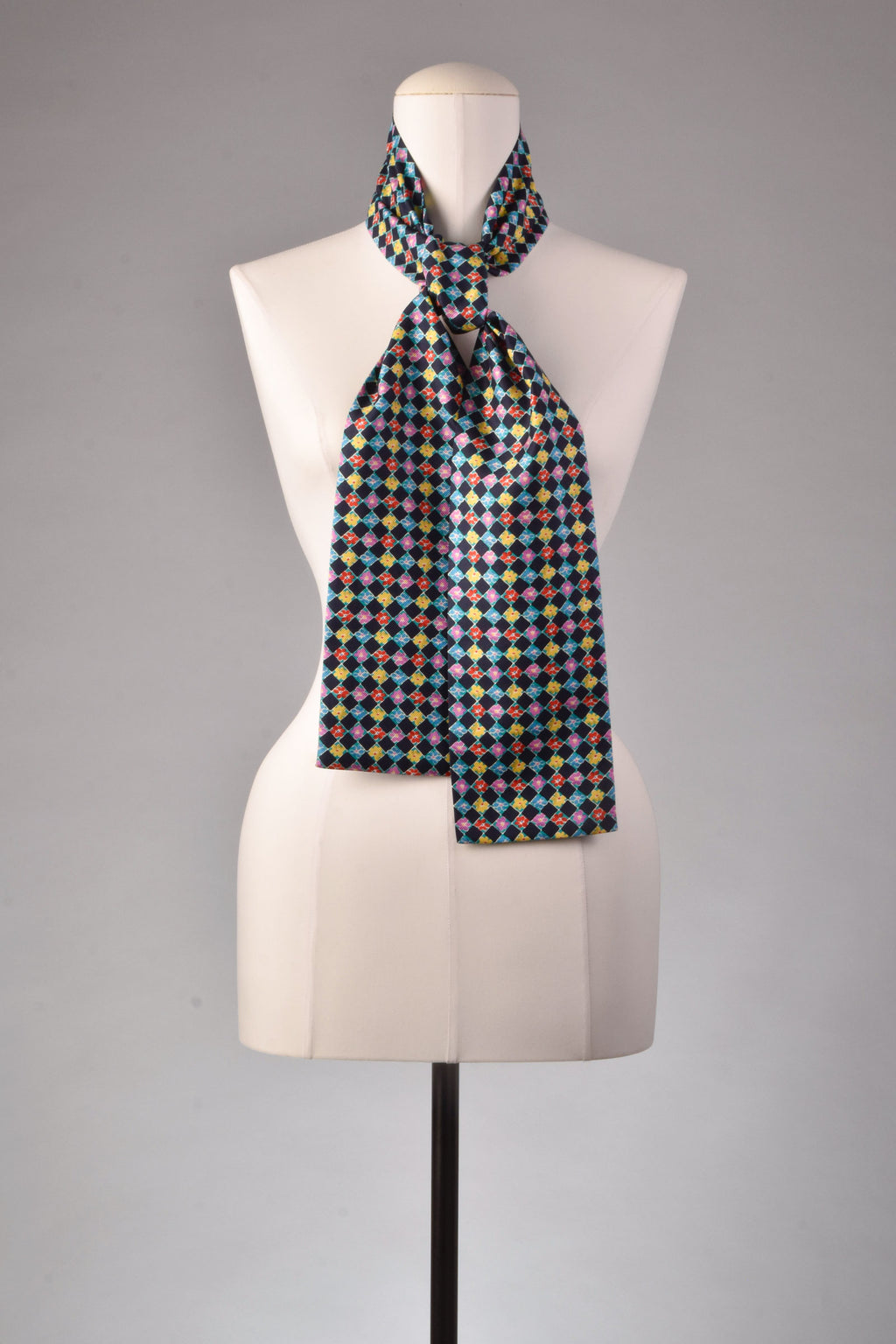 Seidenschal | Unisex "The Floral Grid Small"
