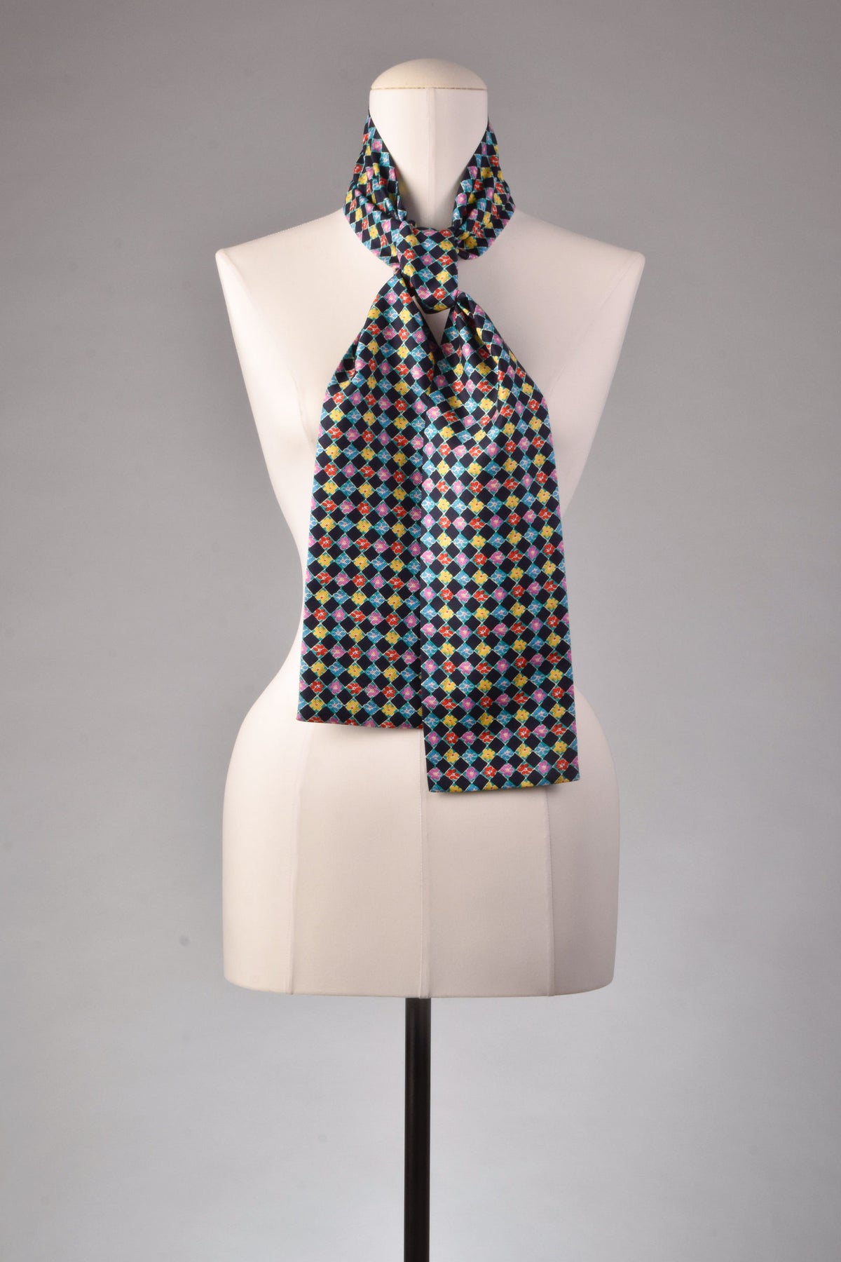 Seidenschal | Unisex "The Floral Grid Small"