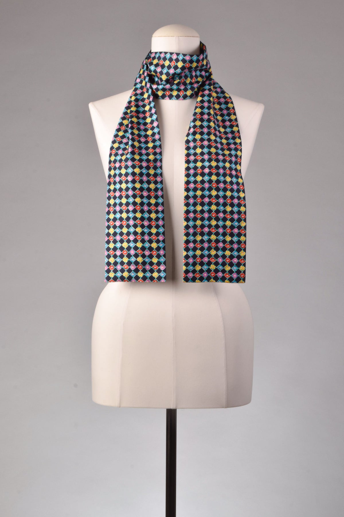 Seidenschal | Unisex "The Floral Grid Small"