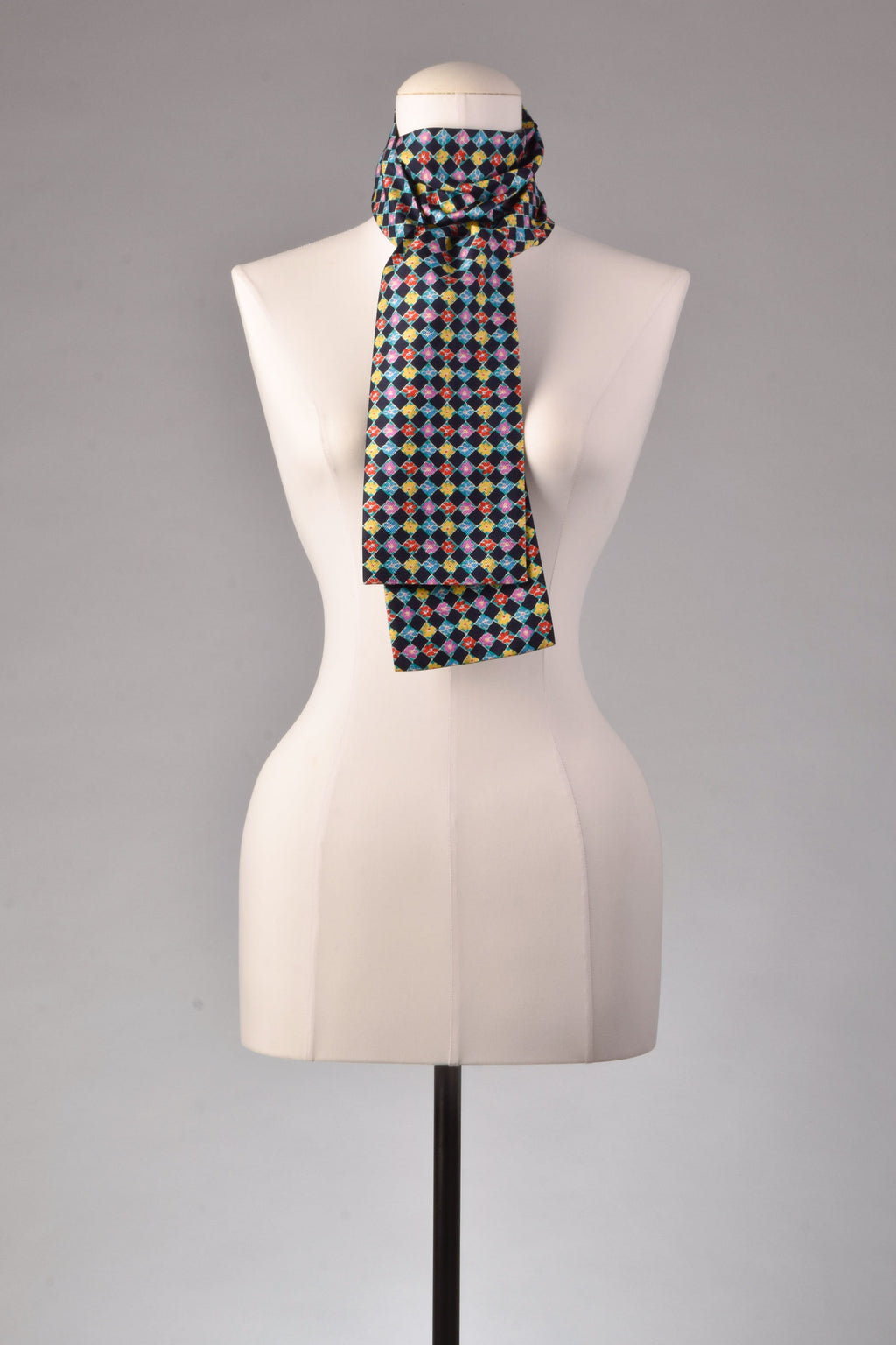 Seidenschal | Unisex "The Floral Grid Small"