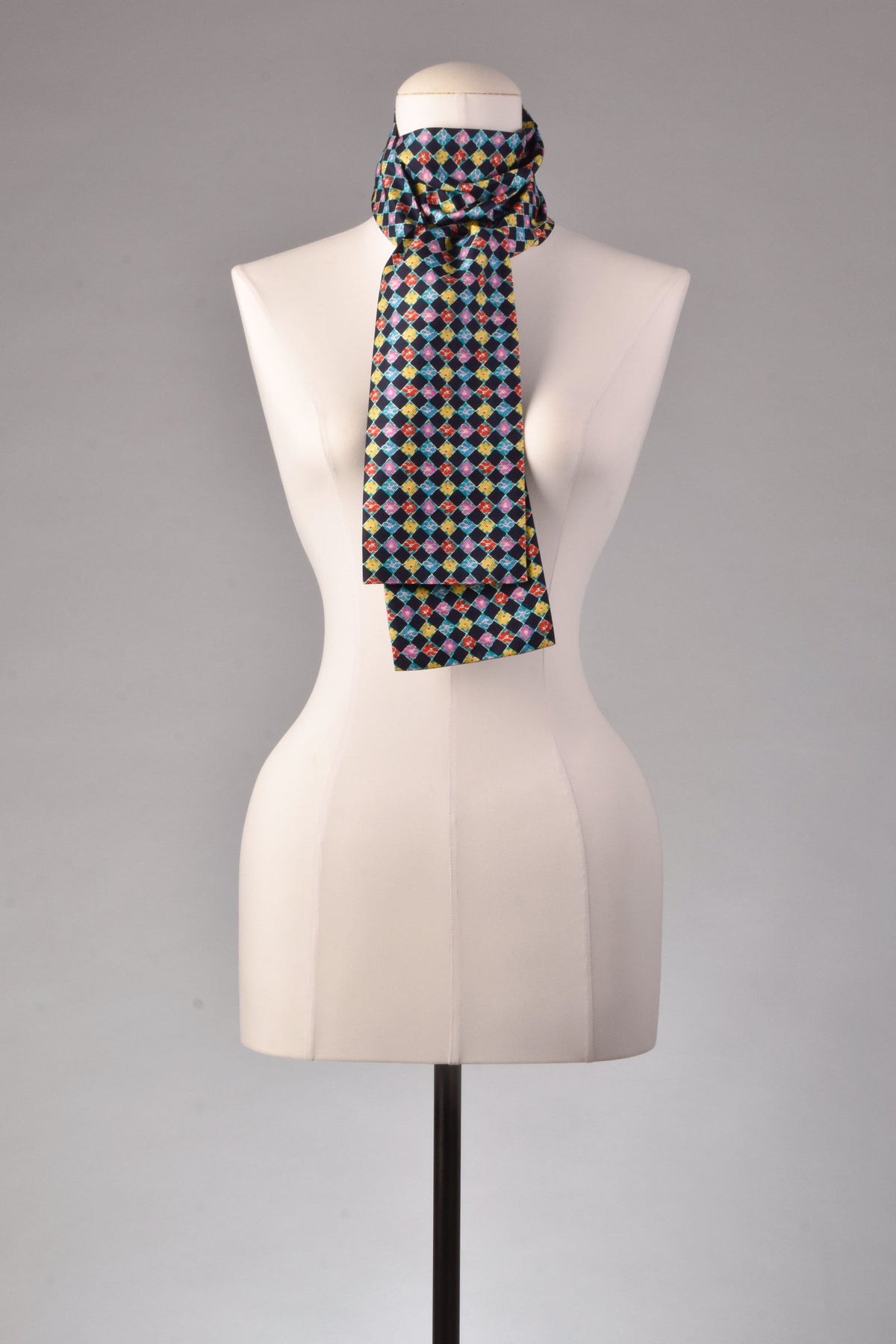 Seidenschal | Unisex "The Floral Grid Small"