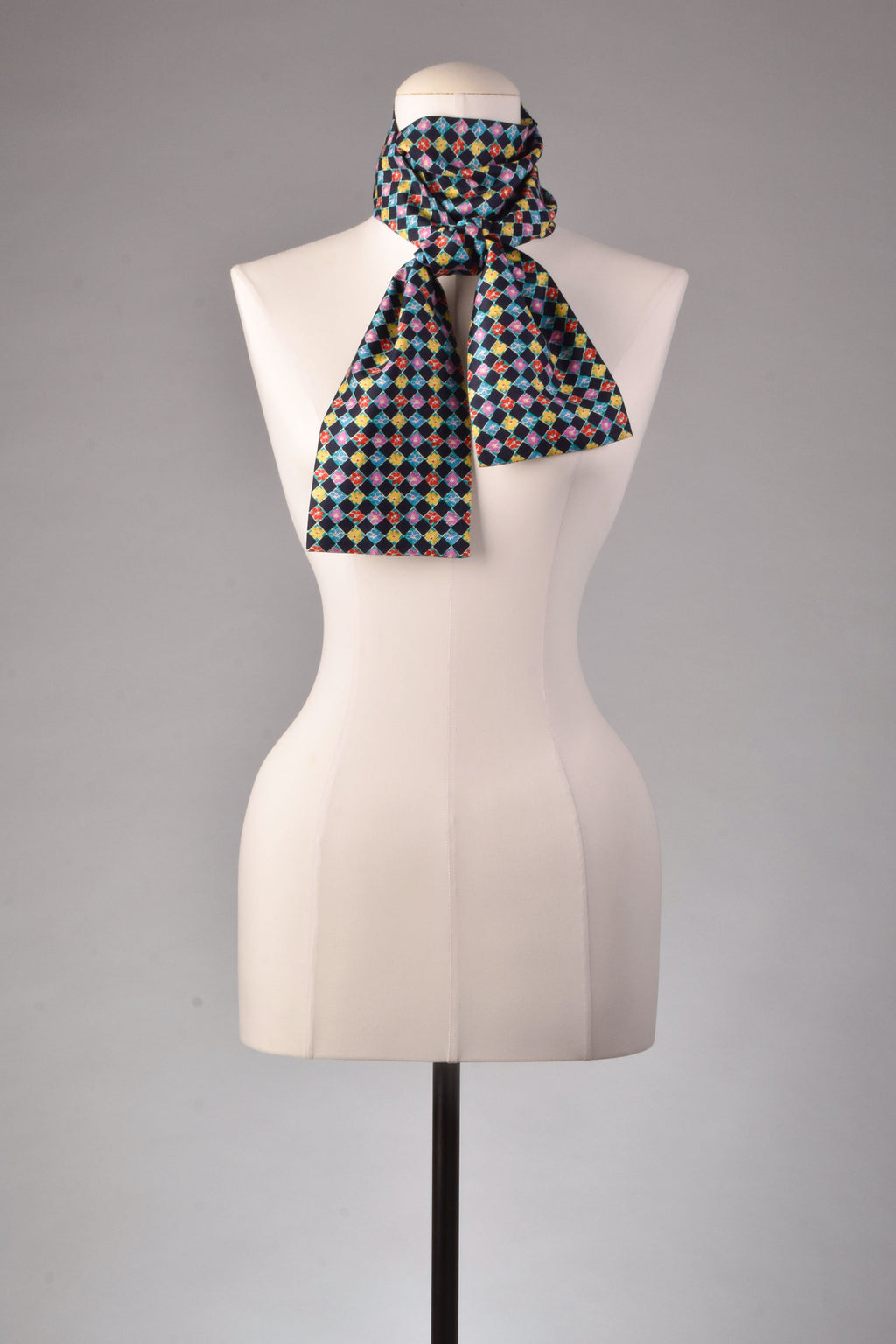 Seidenschal | Unisex "The Floral Grid Small"