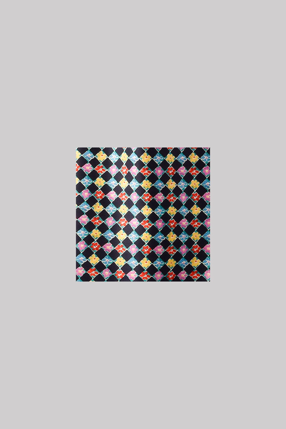 Seidenschal | Unisex "The Floral Grid Mini"