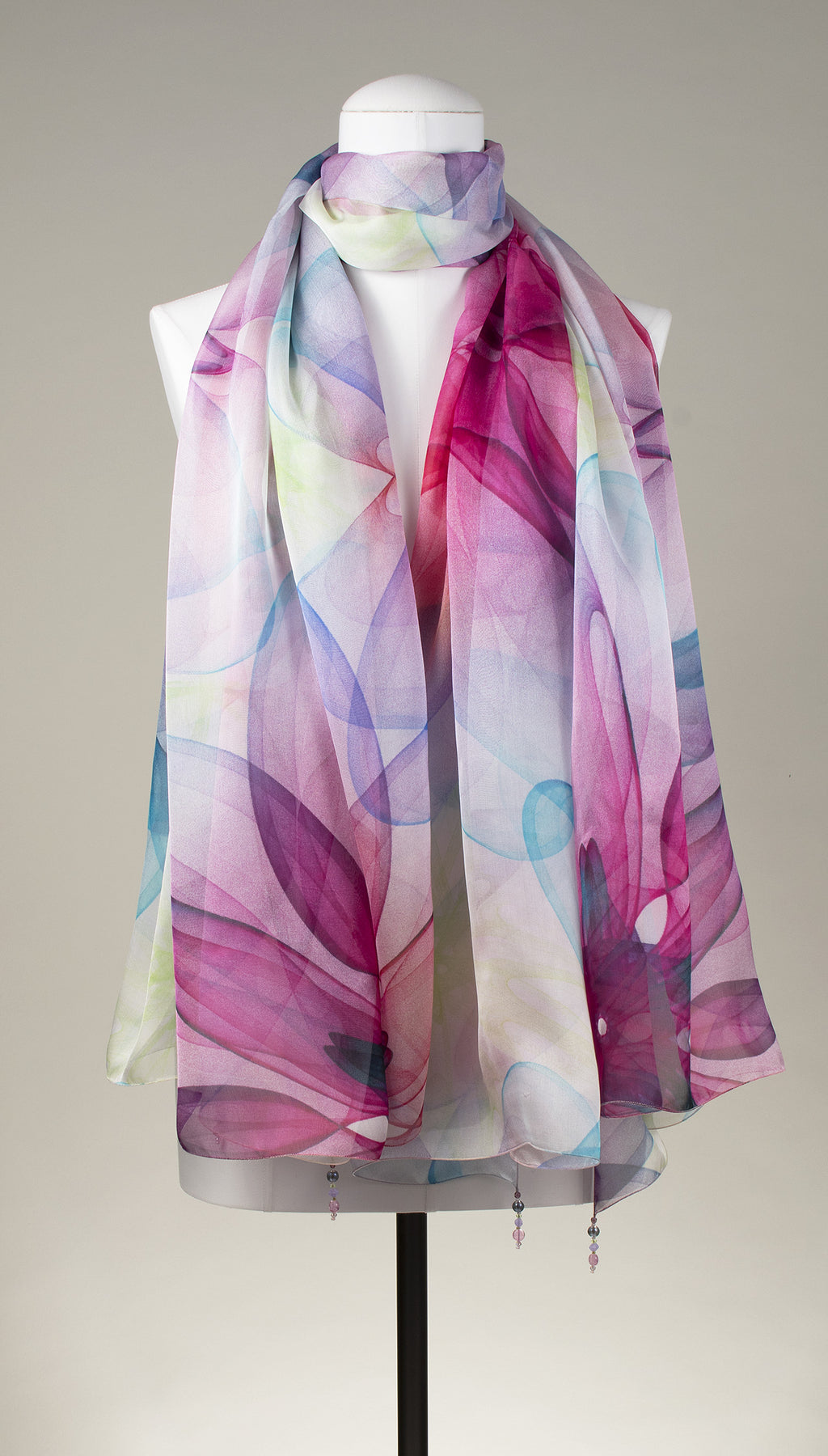 Seidentuch | Seidenschal "Flower Shadows"