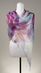 Seidentuch | Seidenschal "Flower Shadows"