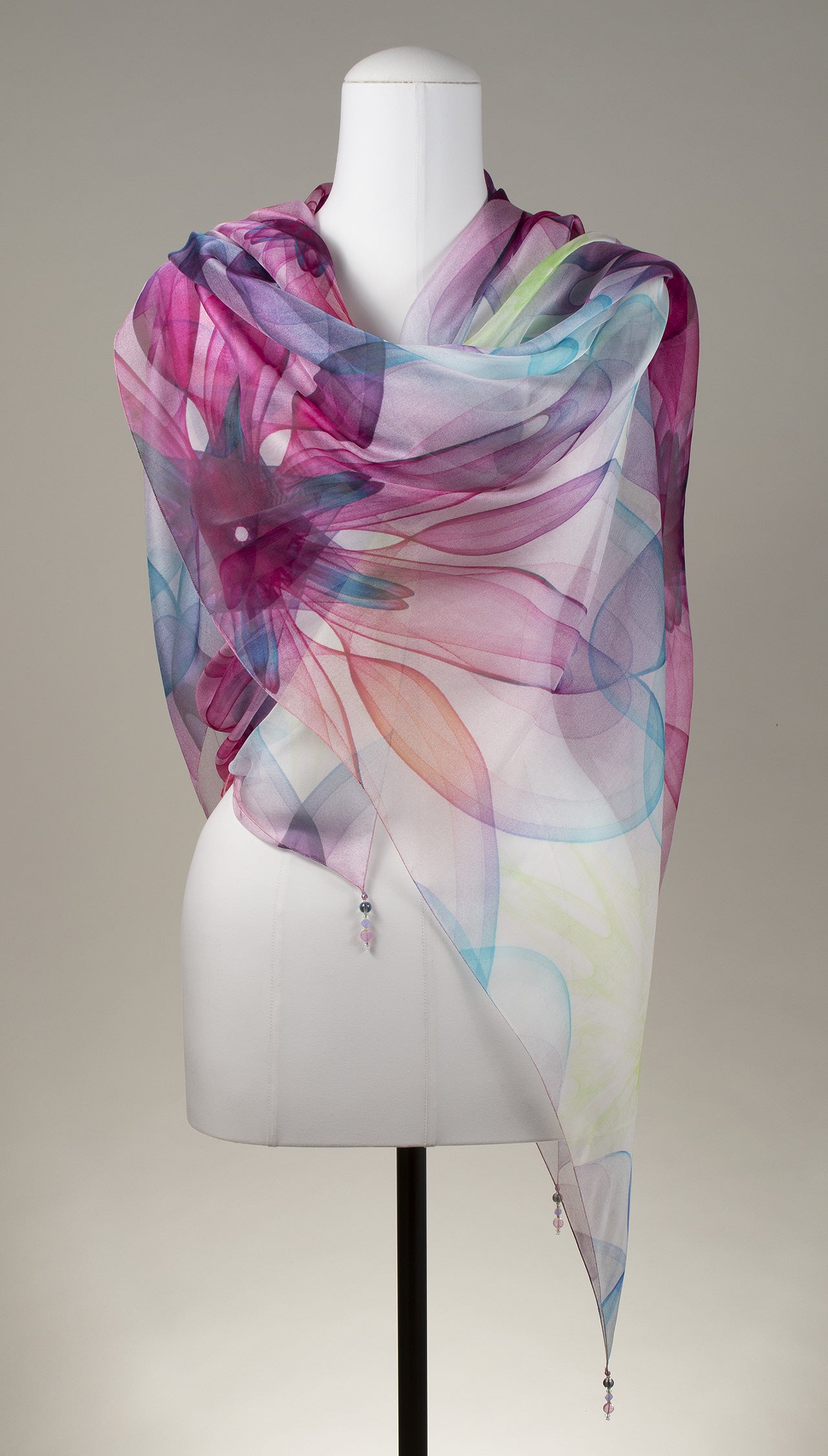 Seidentuch | Seidenschal "Flower Shadows"