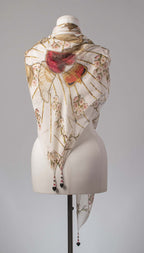 Seidentuch | Seidenschal "La Moda e Amore Ivory"