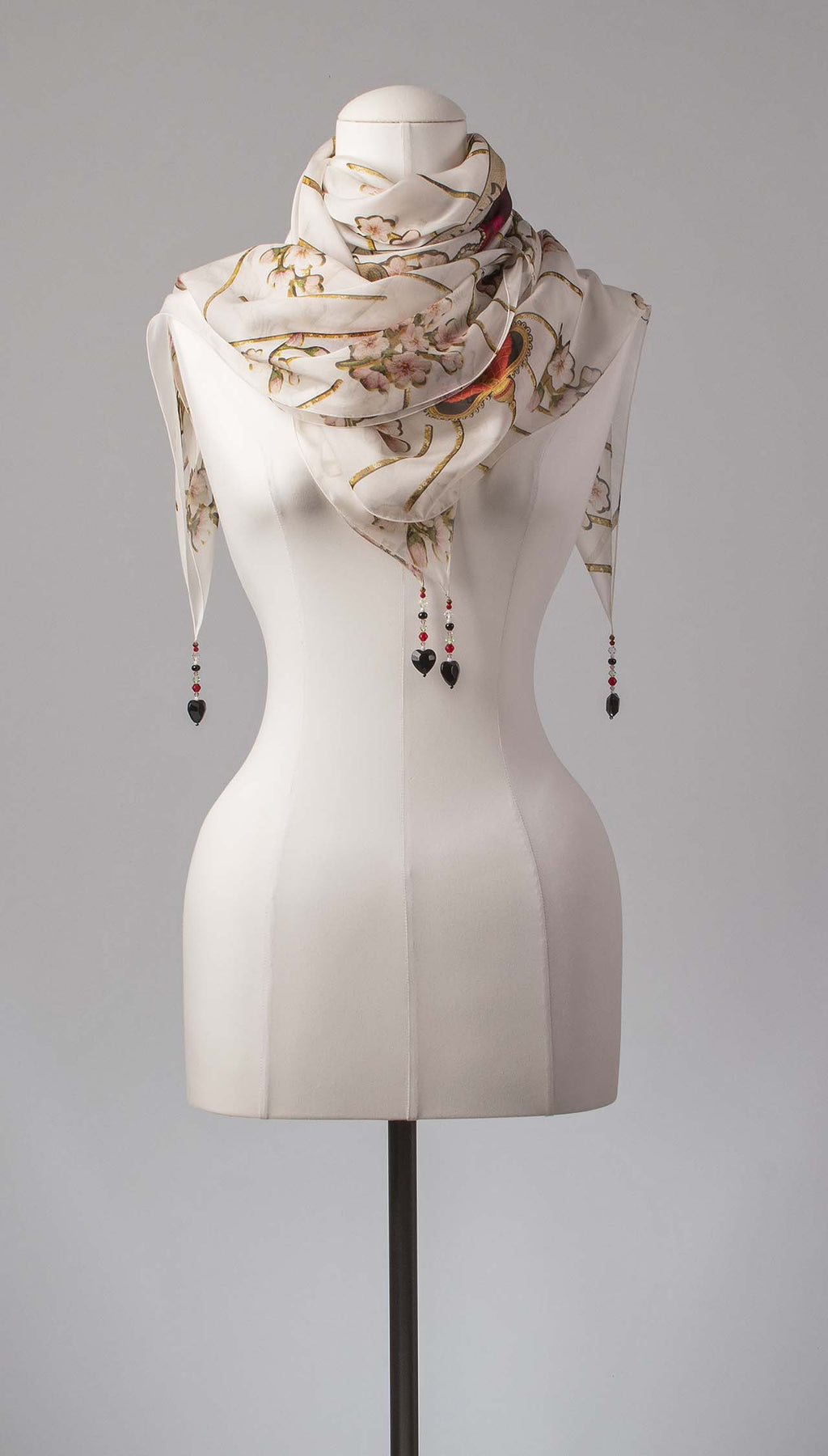 Seidentuch | Seidenschal "La Moda e Amore Ivory"