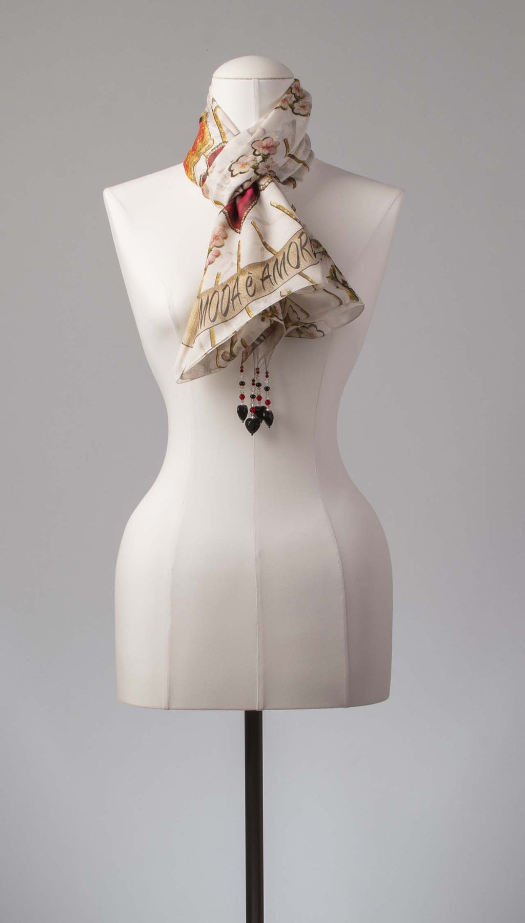 Seidentuch | Seidenschal "La Moda e Amore Ivory"