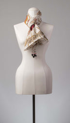 Seidentuch | Seidenschal "La Moda e Amore Ivory"