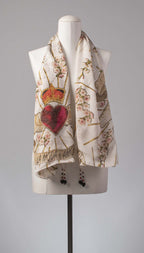 Seidentuch | Seidenschal "La Moda e Amore Ivory"