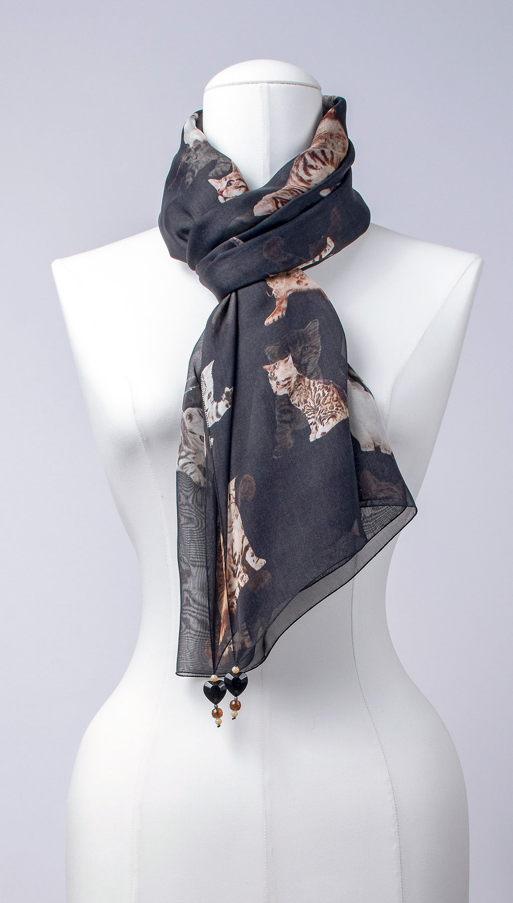 Seidentuch | Seidenschal "Lovely Cats"