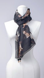 Seidentuch | Seidenschal "Lovely Cats"