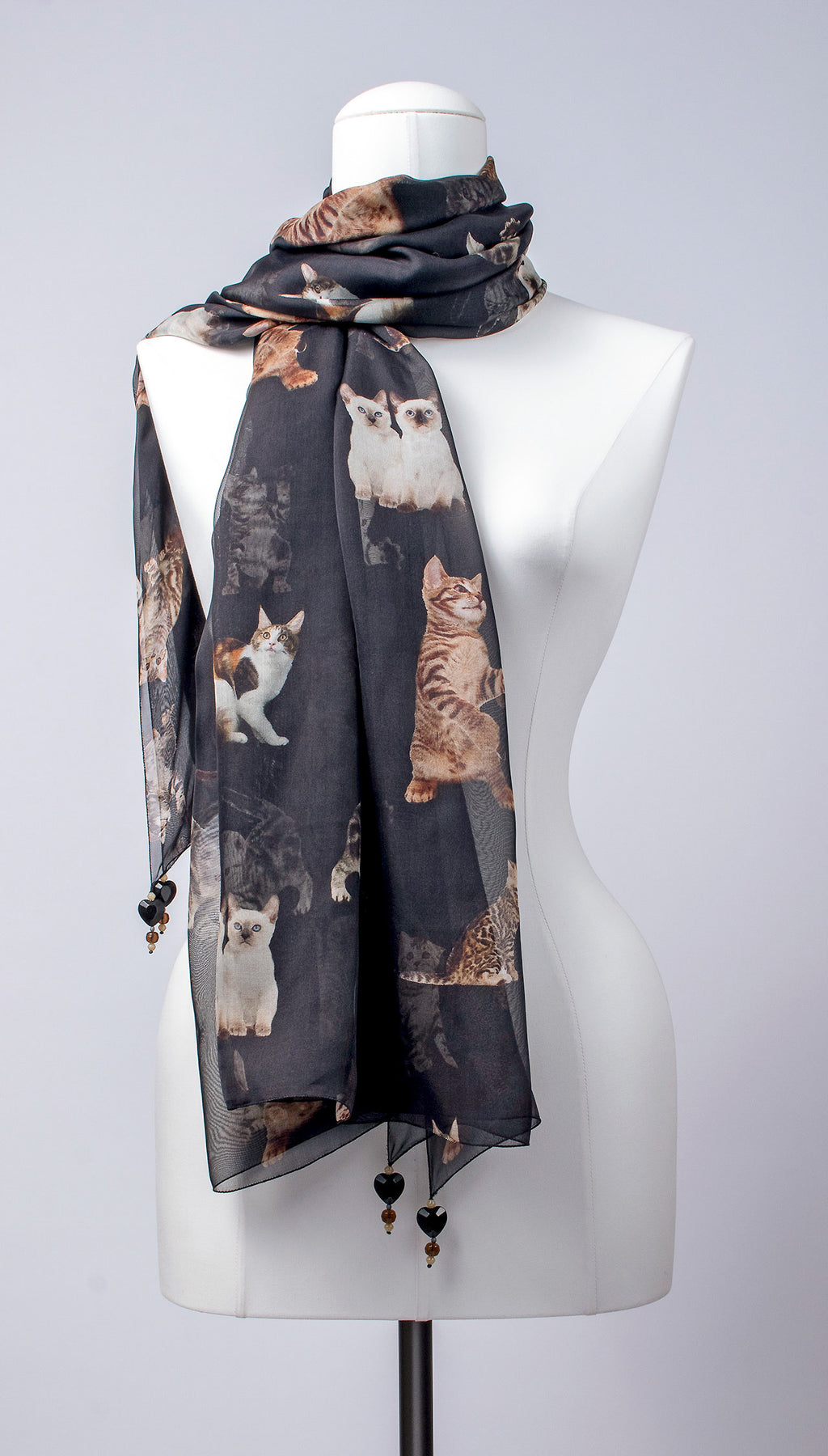 Seidentuch | Seidenschal "Lovely Cats"