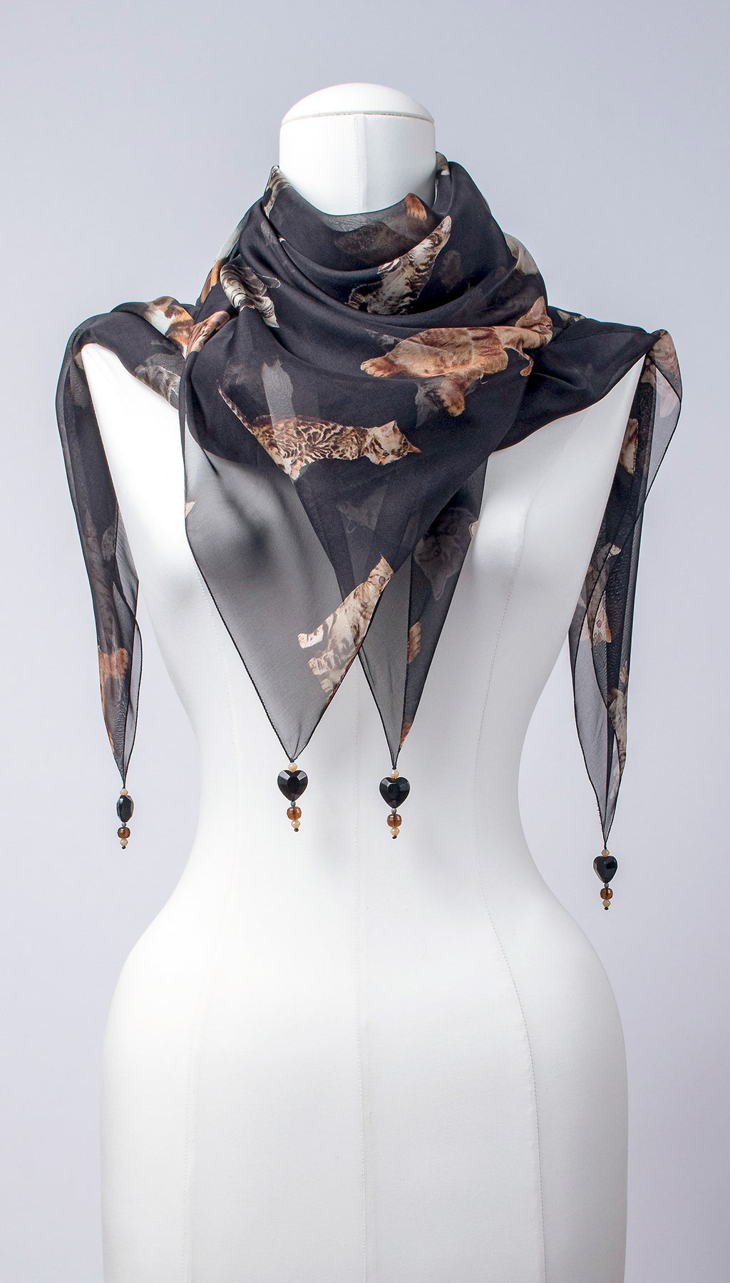 Seidentuch | Seidenschal "Lovely Cats"