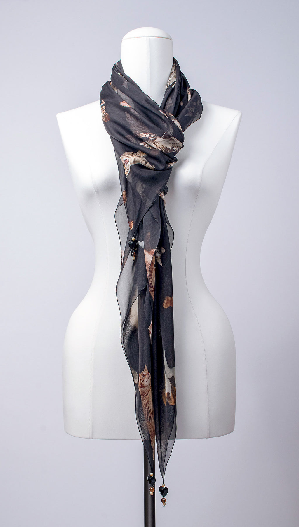 Seidentuch | Seidenschal "Lovely Cats"