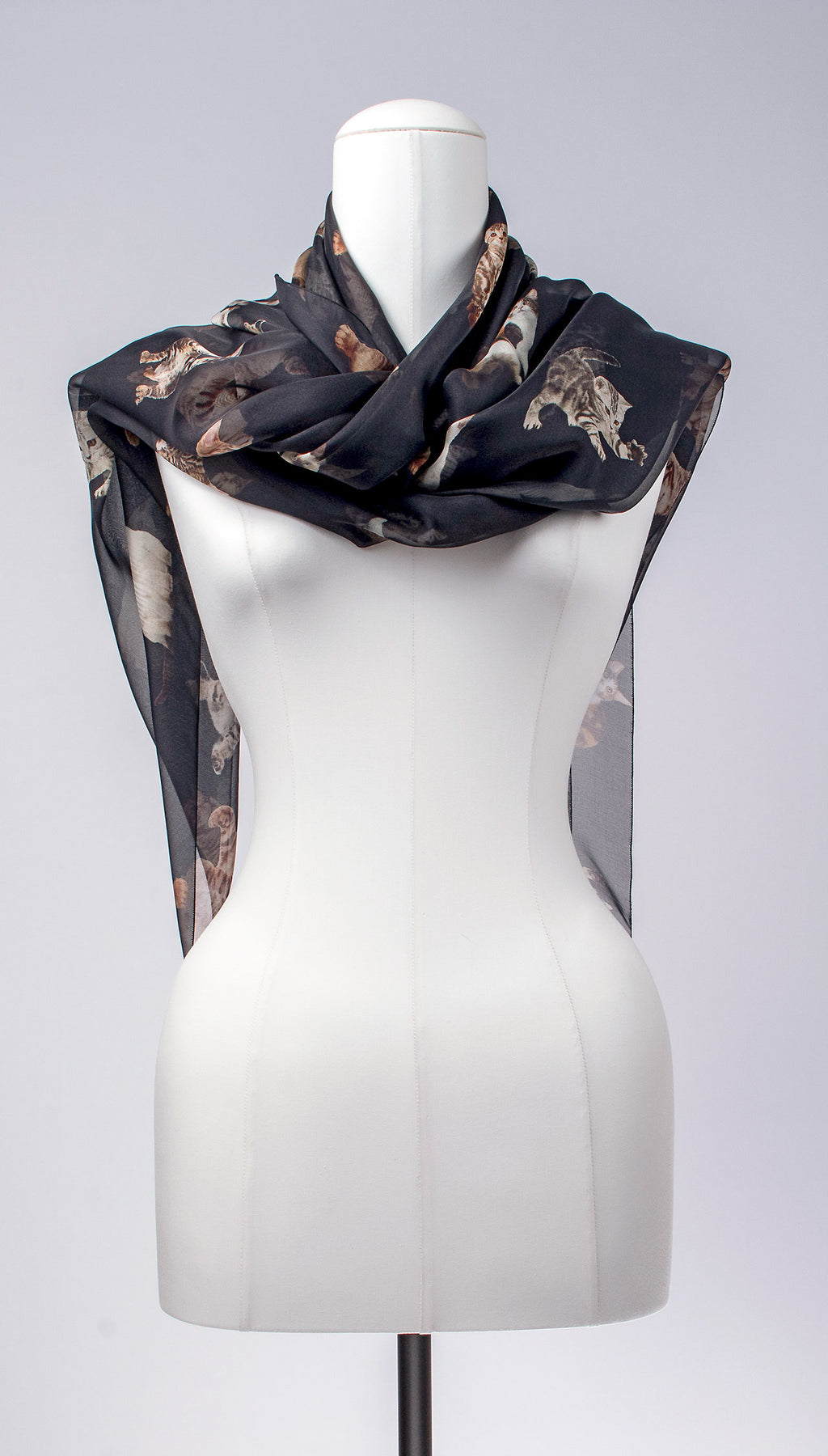 Seidentuch | Seidenschal "Lovely Cats"