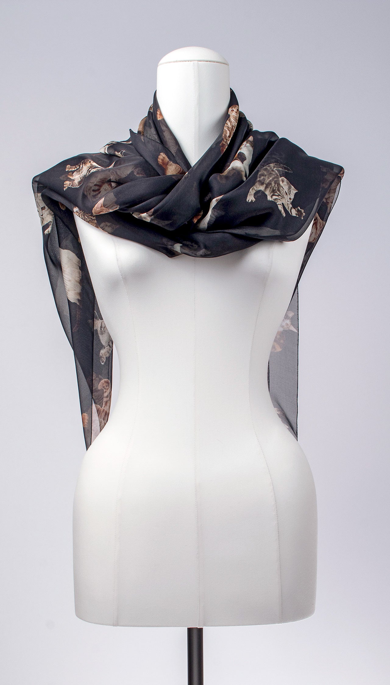 Seidentuch | Seidenschal "Lovely Cats"