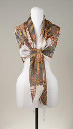 Seidentuch | Seidenschal "Magic Fans"