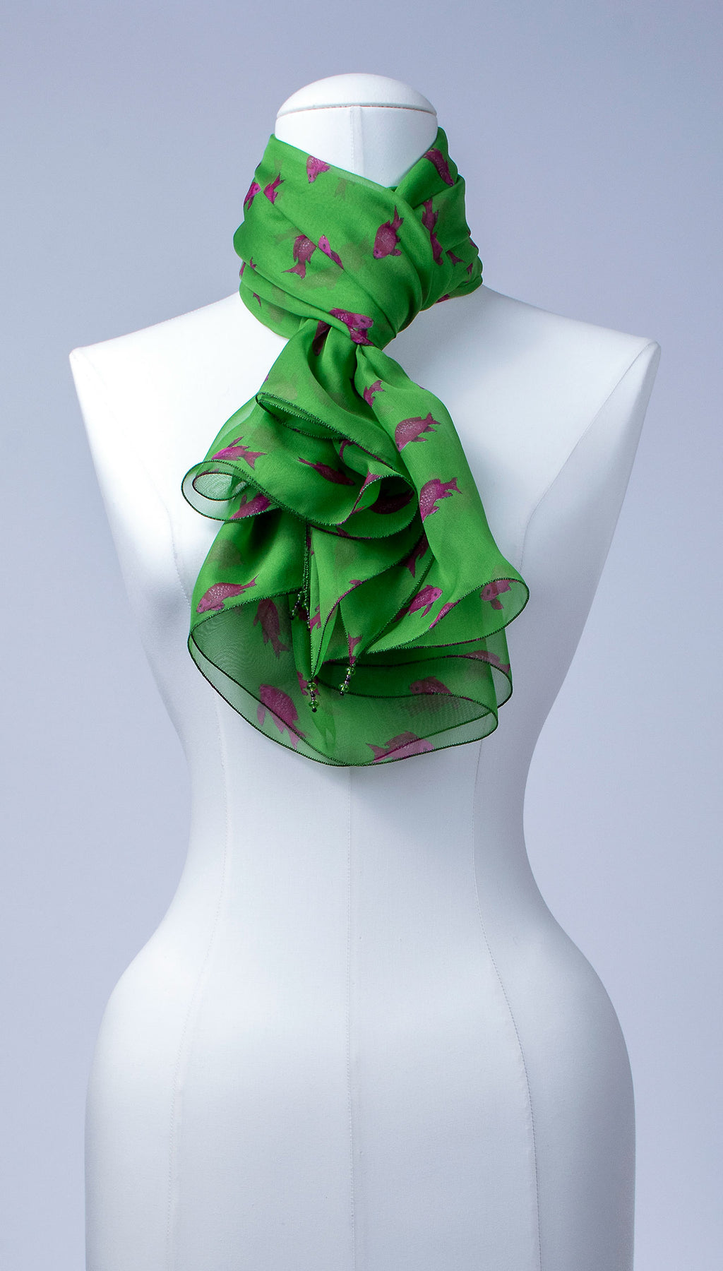 Seidentuch | Seidenschal "Purplefish"