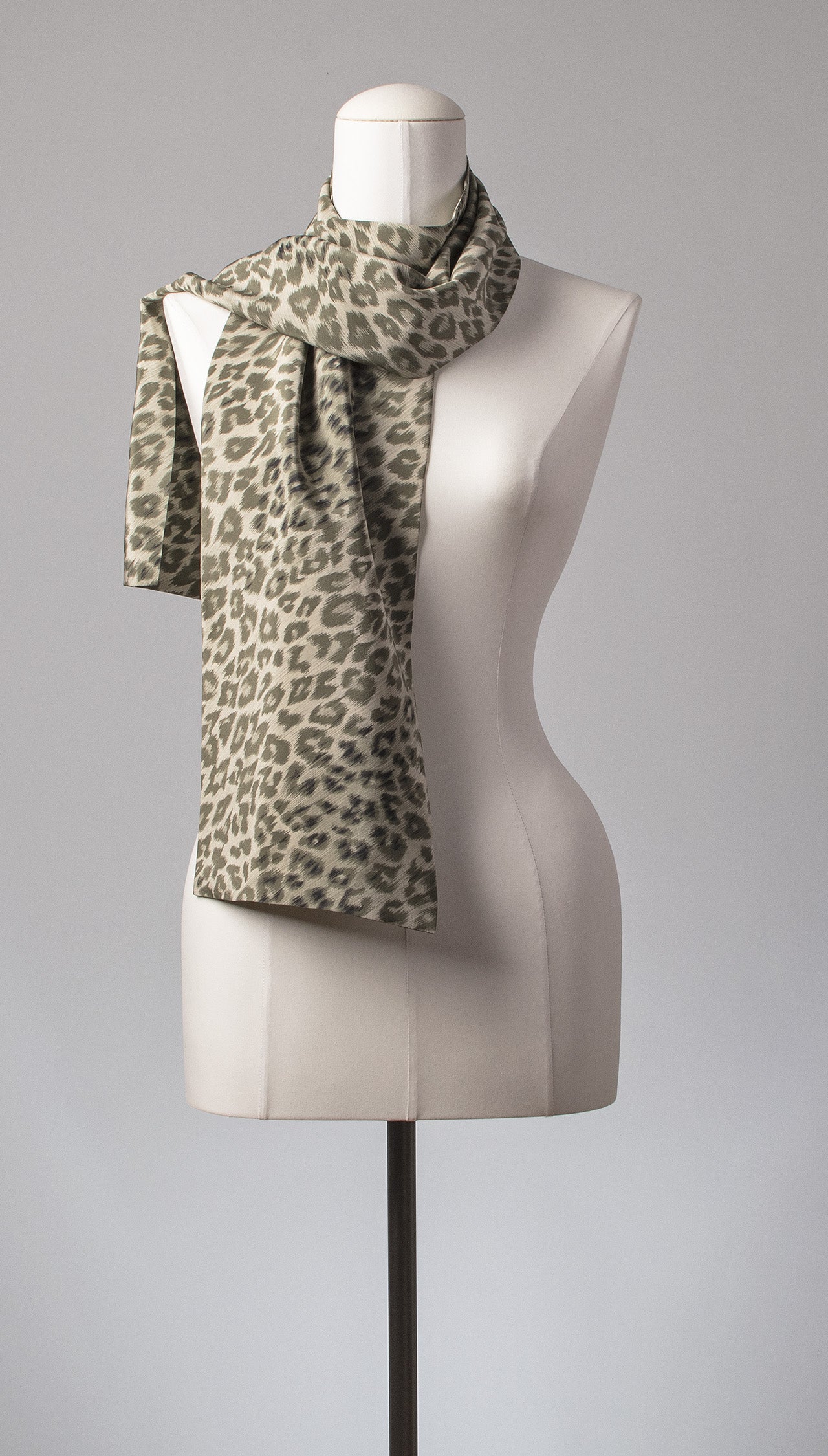 Seidenschal | Damenschal "Leo Khaki"