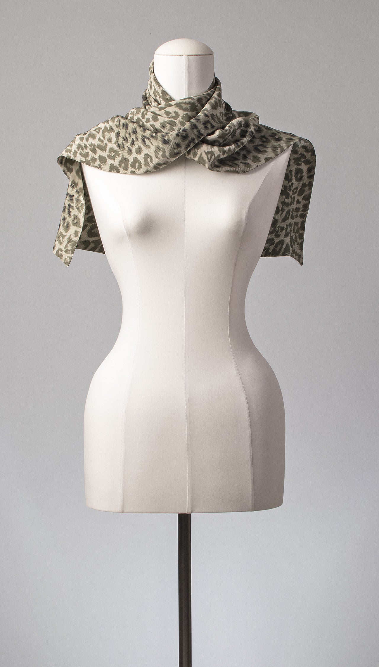 Seidenschal | Damenschal "Leo Khaki"