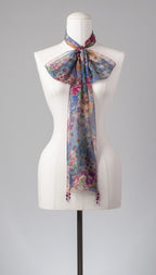 Seidenschal | Damenschal  "Patchwork Flowers Slim"